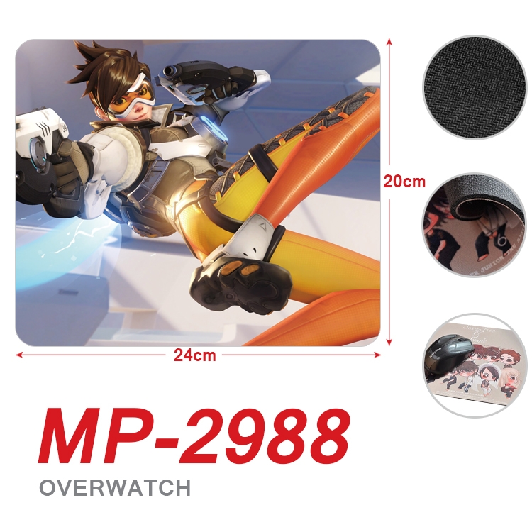 Overwatch Anime Full Color Printing Mouse Pad Unlocked 20X24cm price for 5 pcs MP-2988A