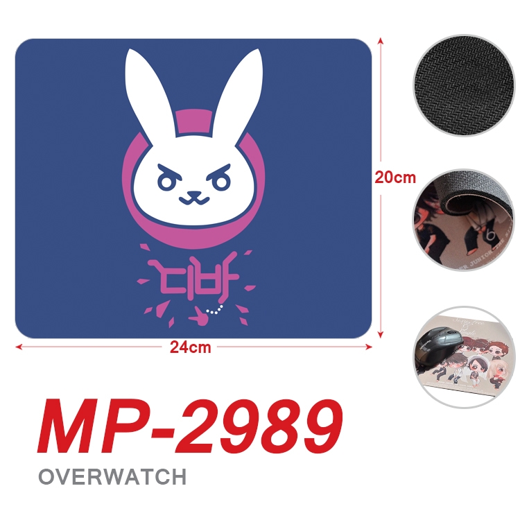 Overwatch Anime Full Color Printing Mouse Pad Unlocked 20X24cm price for 5 pcs MP-2989A