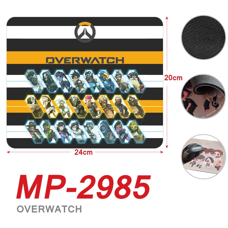 Overwatch Anime Full Color Printing Mouse Pad Unlocked 20X24cm price for 5 pcs  MP-2985A