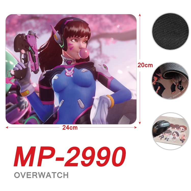 Overwatch Anime Full Color Printing Mouse Pad Unlocked 20X24cm price for 5 pcs  MP-2990A