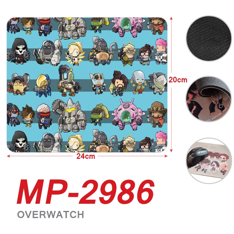 Overwatch Anime Full Color Printing Mouse Pad Unlocked 20X24cm price for 5 pcs MP-2986A