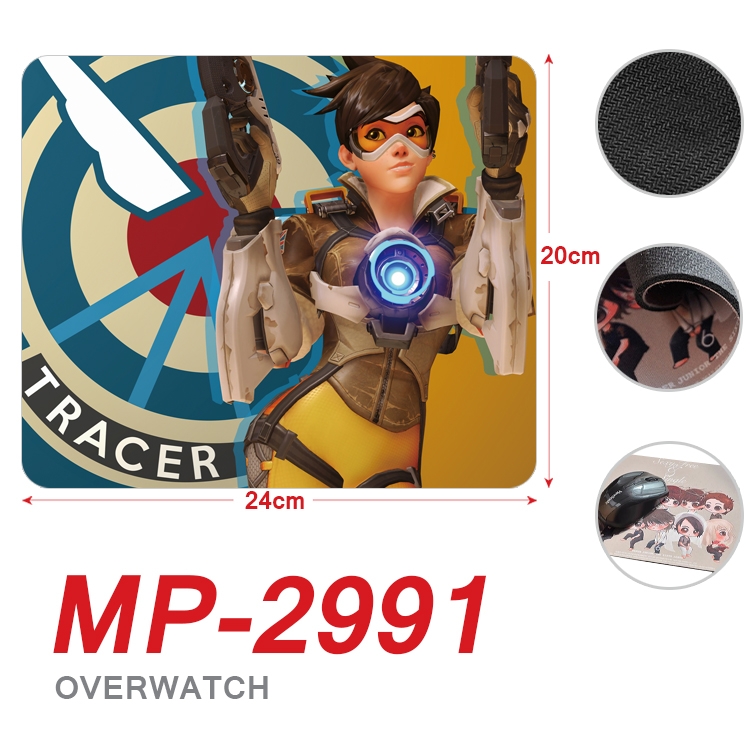 Overwatch Anime Full Color Printing Mouse Pad Unlocked 20X24cm price for 5 pcs MP-2991A