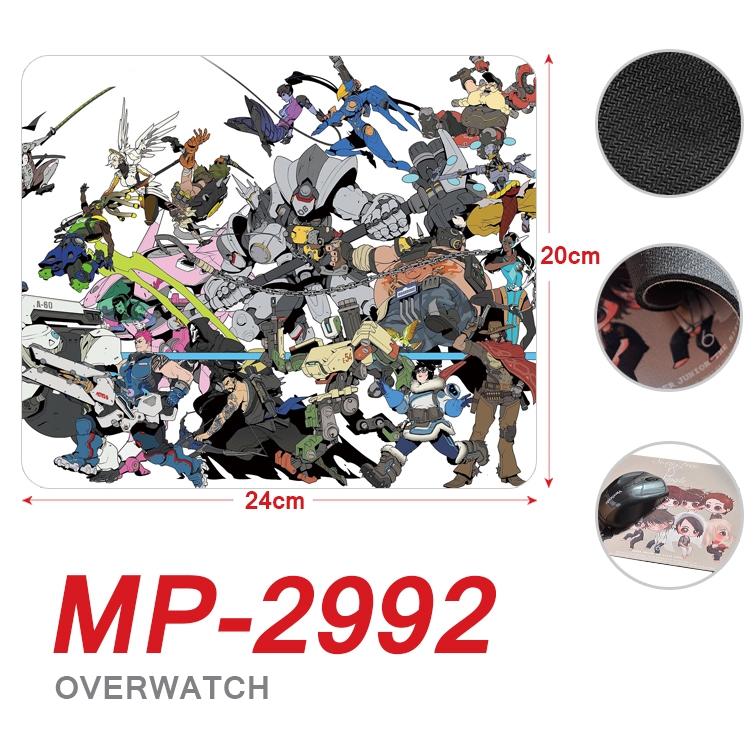 Overwatch Anime Full Color Printing Mouse Pad Unlocked 20X24cm price for 5 pcs MP-2992A