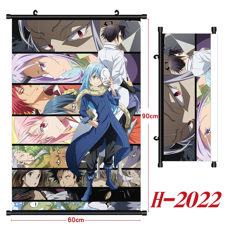 That Time I Got Slim Anime Black Plastic Rod Canvas Painting Wall Scroll 60X90CM  H-2022