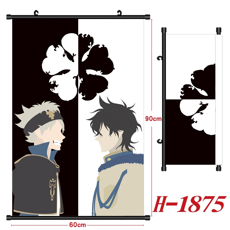 Black clover Anime Black Plastic Rod Canvas Painting Wall Scroll 60X90CM  H-1875