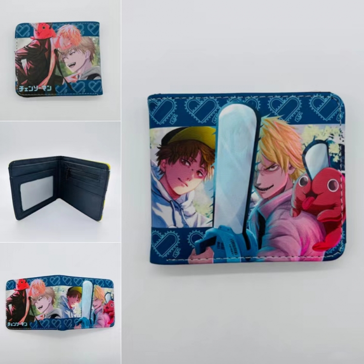 Chainsaw man Full color  Two fold short card case wallet 11X9.5CM