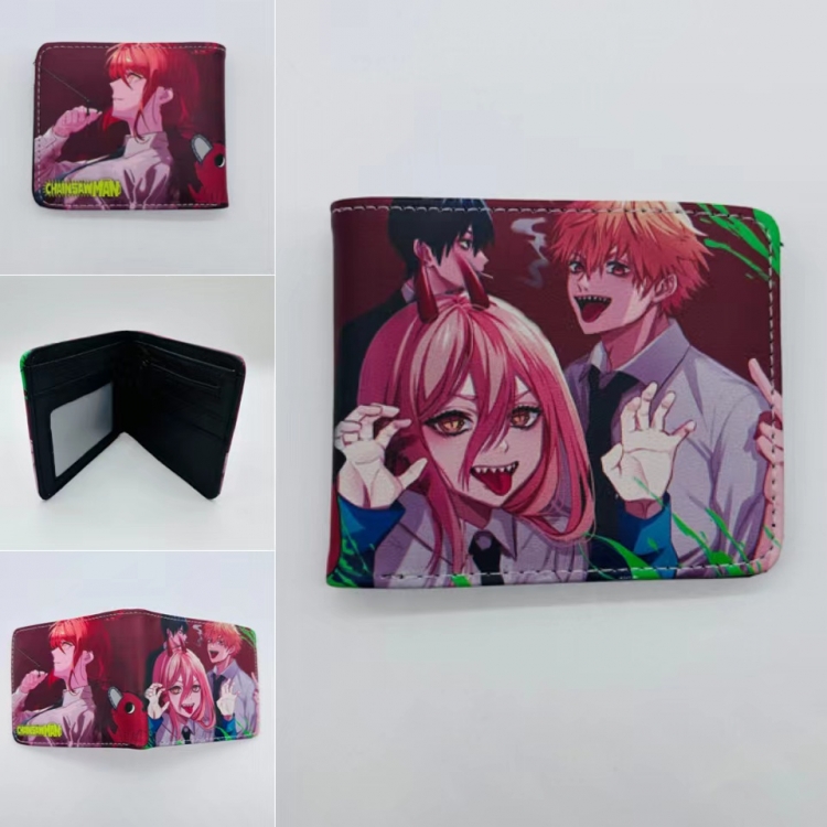 Chainsaw man Full color  Two fold short card case wallet 11X9.5CM