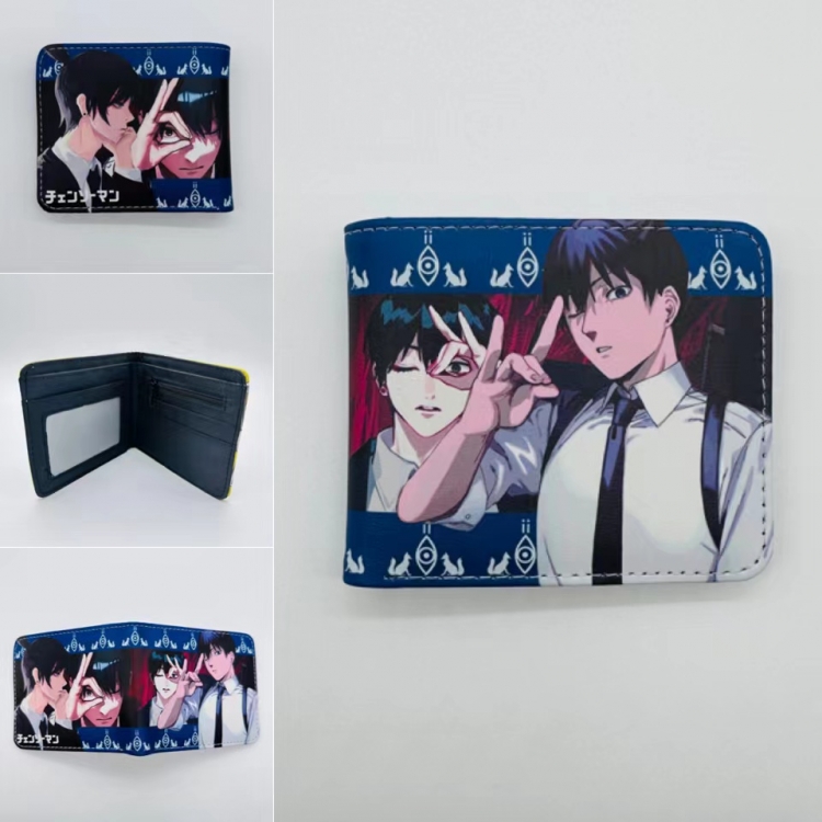 Chainsaw man Full color  Two fold short card case wallet 11X9.5CM