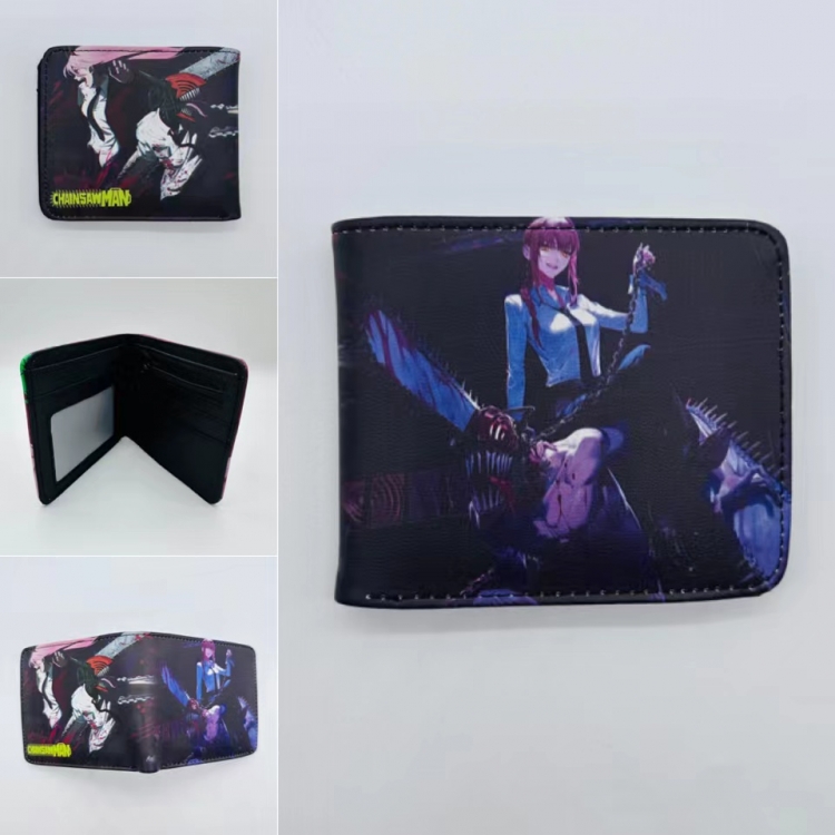 Chainsaw man Full color  Two fold short card case wallet 11X9.5CM