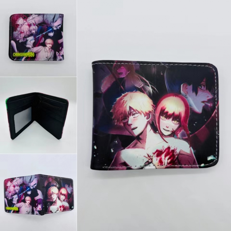 Chainsaw man Full color  Two fold short card case wallet 11X9.5CM