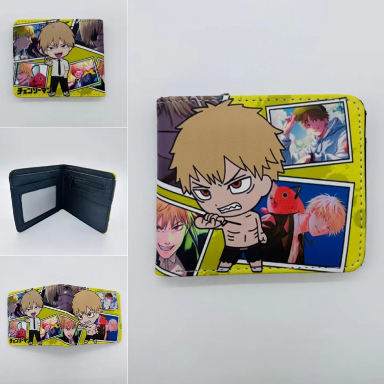 Chainsaw man Full color  Two fold short card case wallet 11X9.5CM