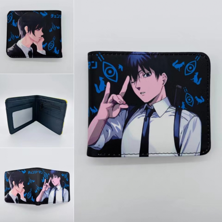 Chainsaw man Full color  Two fold short card case wallet 11X9.5CM