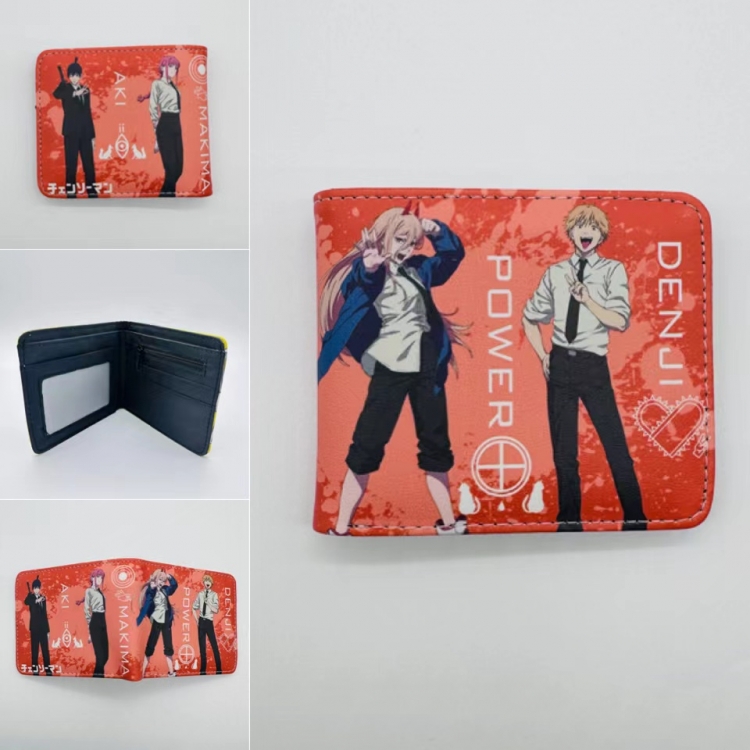 Chainsaw man Full color  Two fold short card case wallet 11X9.5CM