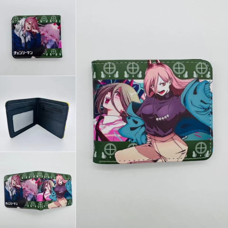 Chainsaw man Full color  Two fold short card case wallet 11X9.5CM