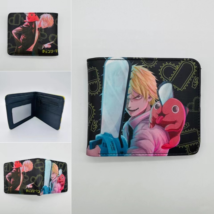 Chainsaw man Full color  Two fold short card case wallet 11X9.5CM