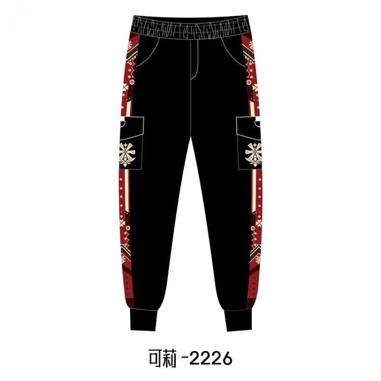 Genshin Impact Anime surrounding thick casual overalls trousers from S to 3XL