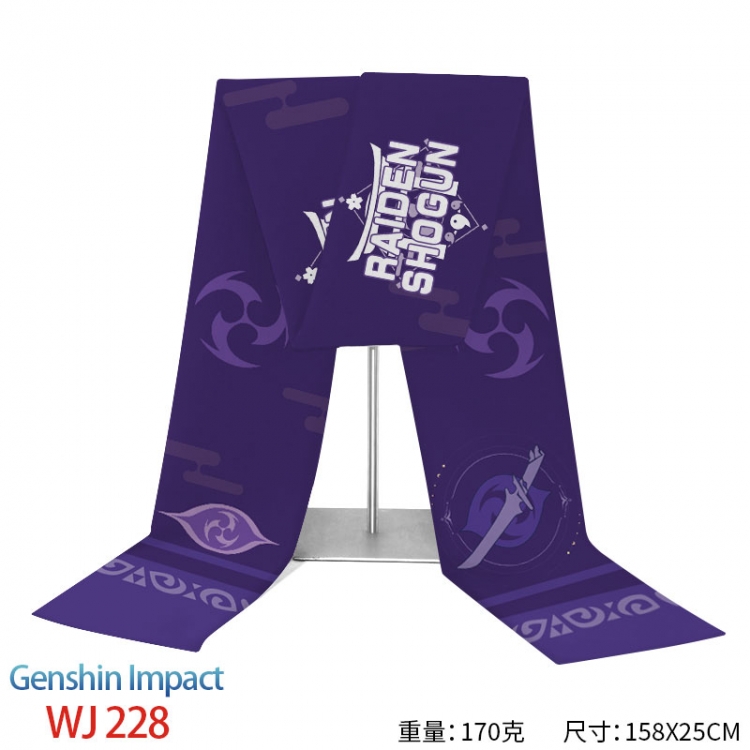 Genshin Impact Anime full-color flannelette scarf 158x25cm WJ-228-2