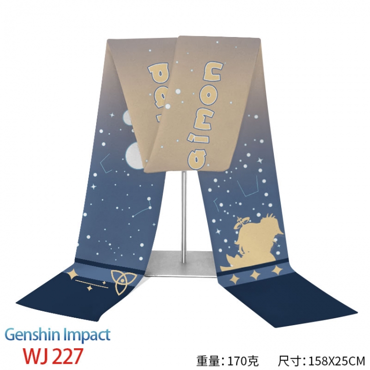 Genshin Impact Anime full-color flannelette scarf 158x25cm WJ-227-2