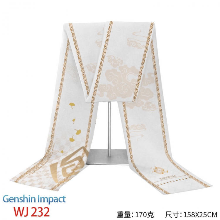 Genshin Impact Anime full-color flannelette scarf 158x25cm WJ-232-2