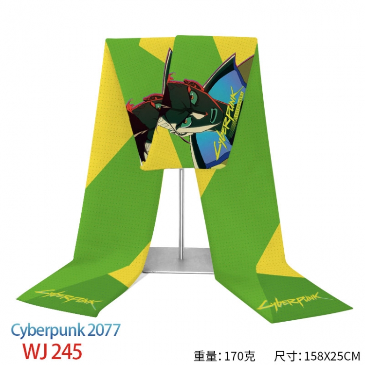 Cyberpunk Anime full-color flannelette scarf 158x25cm WJ-245-2