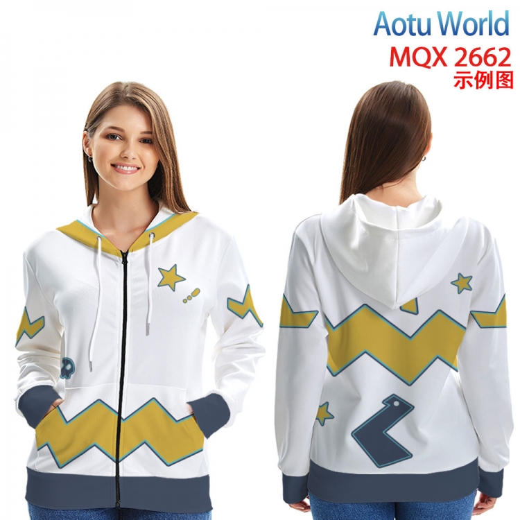 AOTU Long Sleeve Hooded Full Color Patch Pocket Sweatshirt from XXS to 4XL MQX-2662