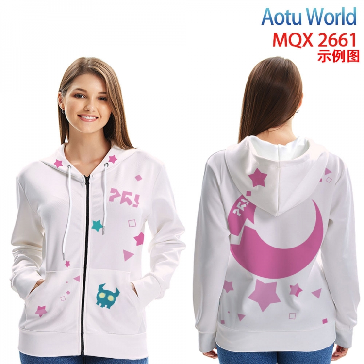 AOTU Long Sleeve Hooded Full Color Patch Pocket Sweatshirt from XXS to 4XL MQX-2661