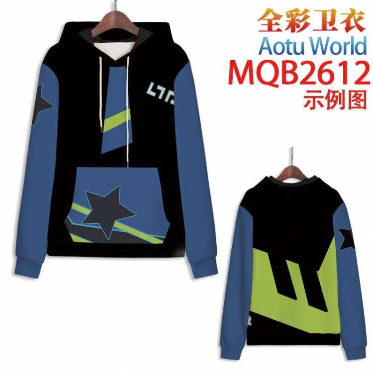 AOTU Full color hooded sweatshirt without zipper pocket from XXS to 4XL MQB-2612