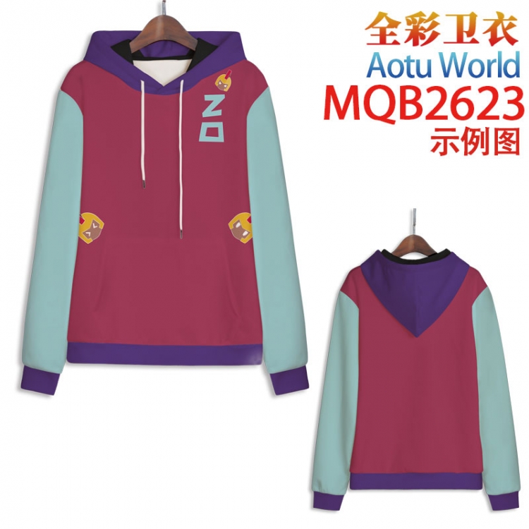 AOTU Full color hooded sweatshirt without zipper pocket from XXS to 4XL MQB-2623