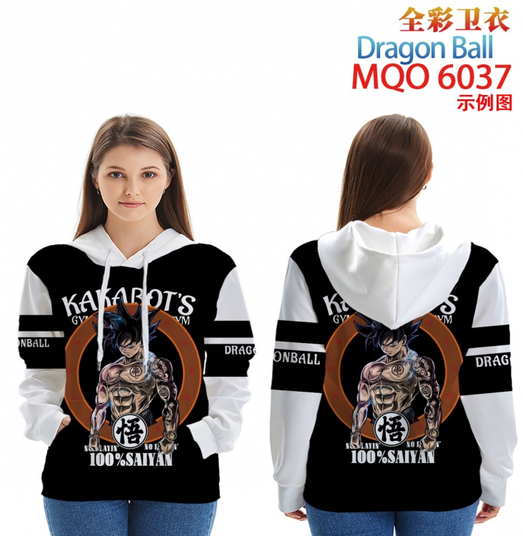 DRAGON BALL Long Sleeve Hooded Full Color Patch Pocket Sweatshirt from XXS to 4XL MQO 6037