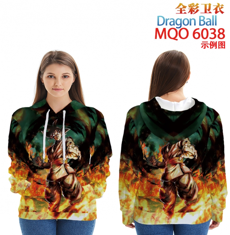 DRAGON BALL Long Sleeve Hooded Full Color Patch Pocket Sweatshirt from XXS to 4XL MQO 6038