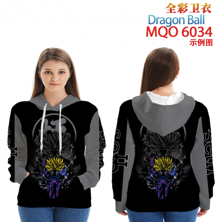 DRAGON BALL Long Sleeve Hooded Full Color Patch Pocket Sweatshirt from XXS to 4XL MQO 6034