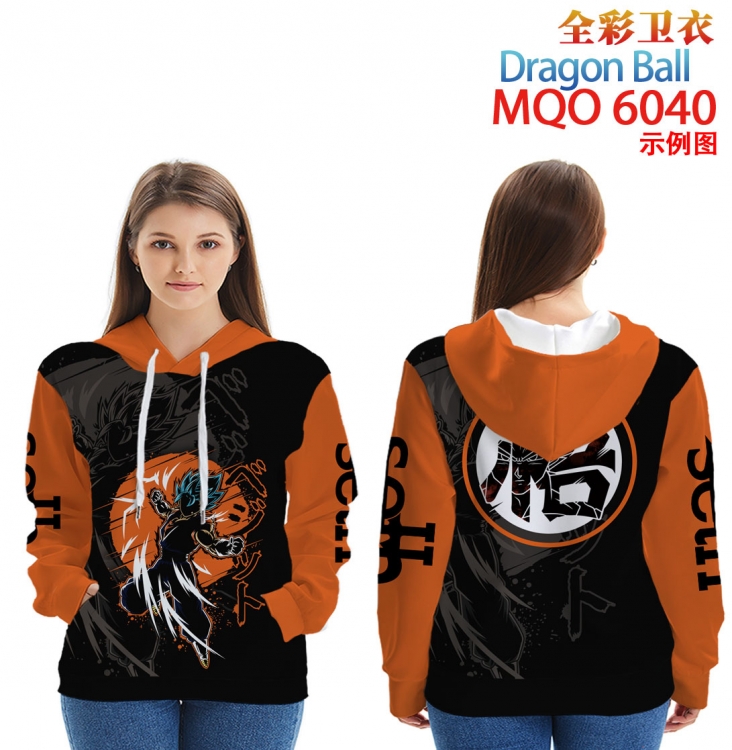 DRAGON BALL Long Sleeve Hooded Full Color Patch Pocket Sweatshirt from XXS to 4XL MQO 6040