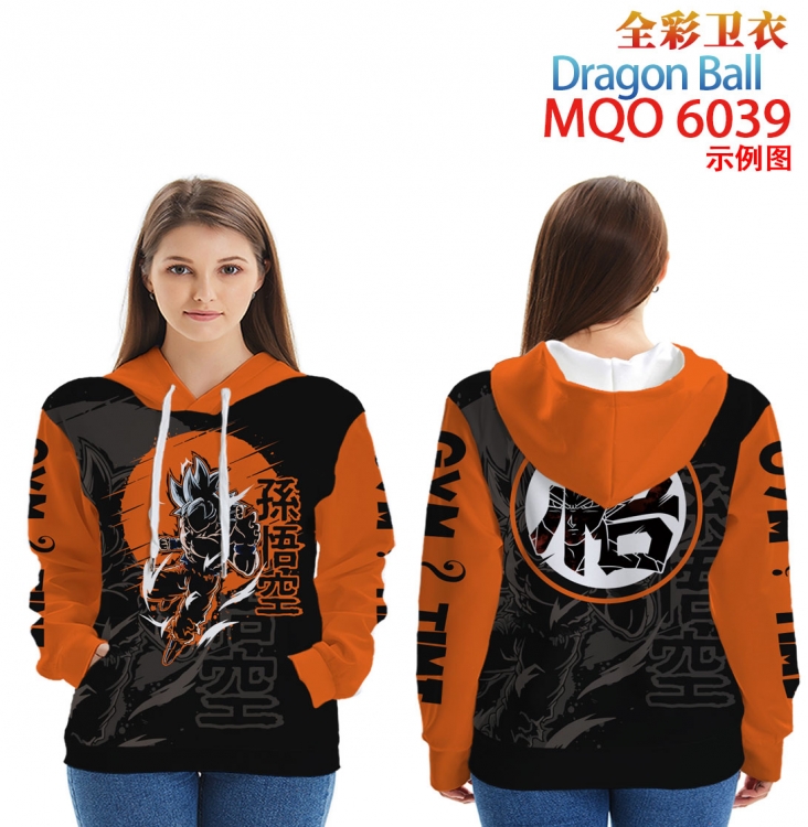 DRAGON BALL Long Sleeve Hooded Full Color Patch Pocket Sweatshirt from XXS to 4XL MQO 6039