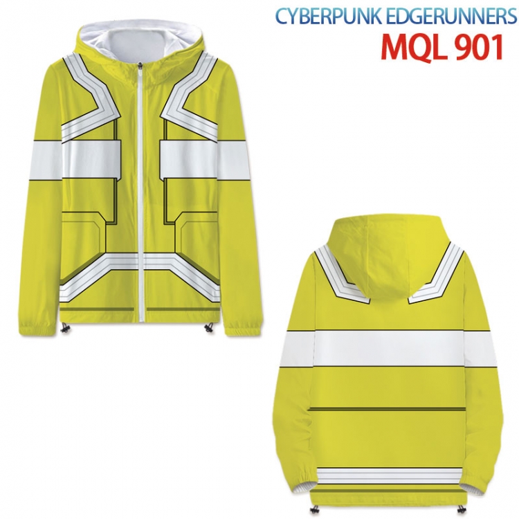 Cyberpunk  Long sleeve hooded zipper full-color windbreaker from S to 4XL MQL-901