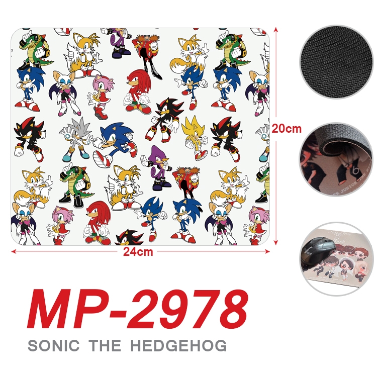 Sonic The Hedgehog Anime Full Color Printing Mouse Pad Unlocked 20X24cm price for 5 pcs MP-2978A