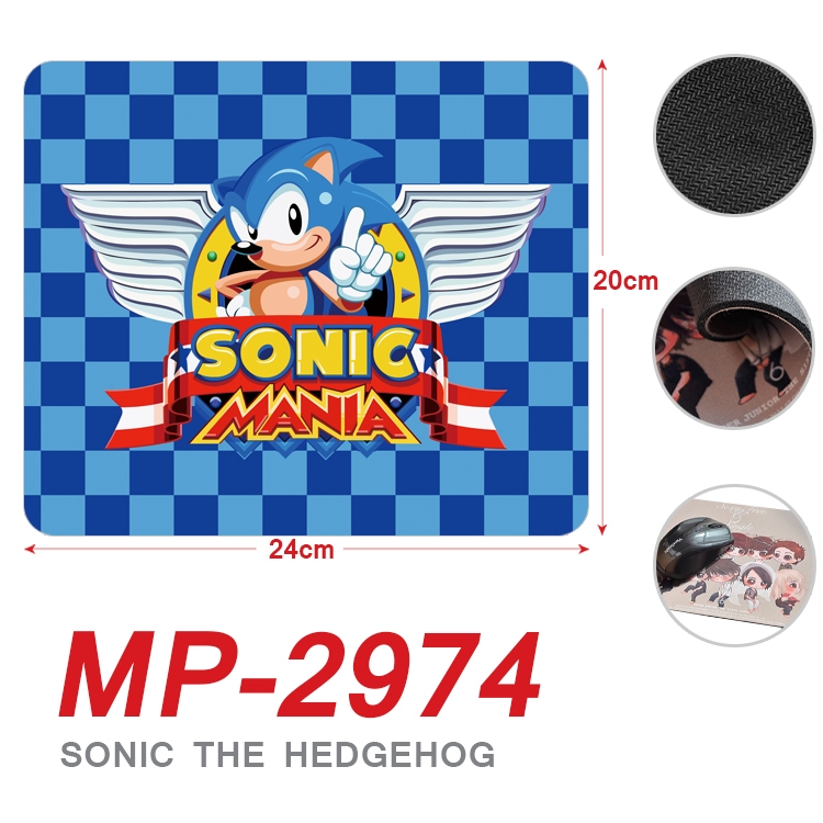 Sonic The Hedgehog Anime Full Color Printing Mouse Pad Unlocked 20X24cm price for 5 pcs MP-2974A