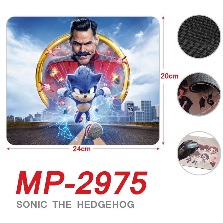 Sonic The Hedgehog Anime Full Color Printing Mouse Pad Unlocked 20X24cm price for 5 pcs MP-2975A