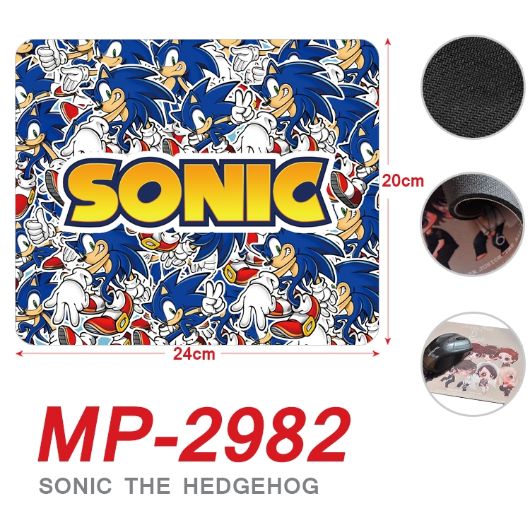 Sonic The Hedgehog Anime Full Color Printing Mouse Pad Unlocked 20X24cm price for 5 pcs  MP-2982A