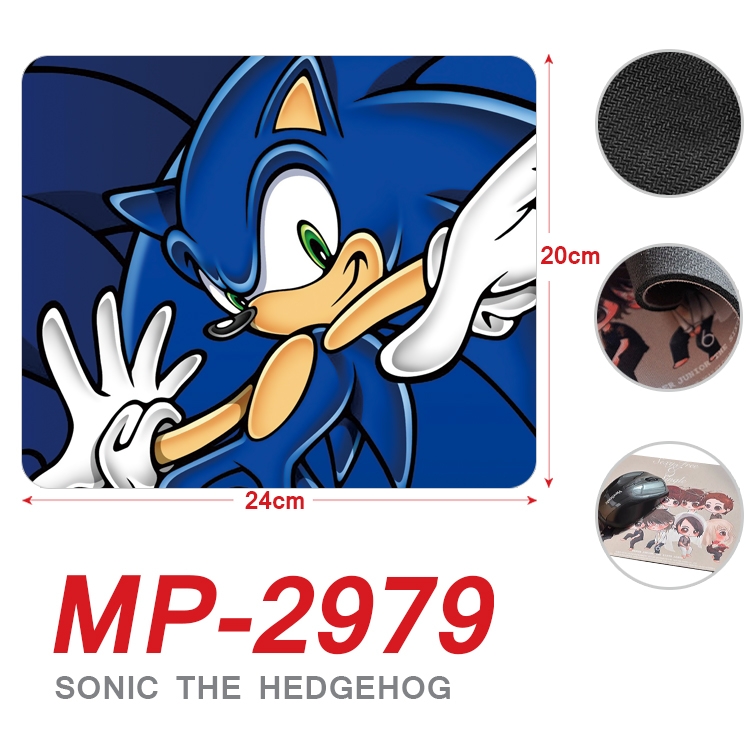 Sonic The Hedgehog Anime Full Color Printing Mouse Pad Unlocked 20X24cm price for 5 pcs  MP-2979A