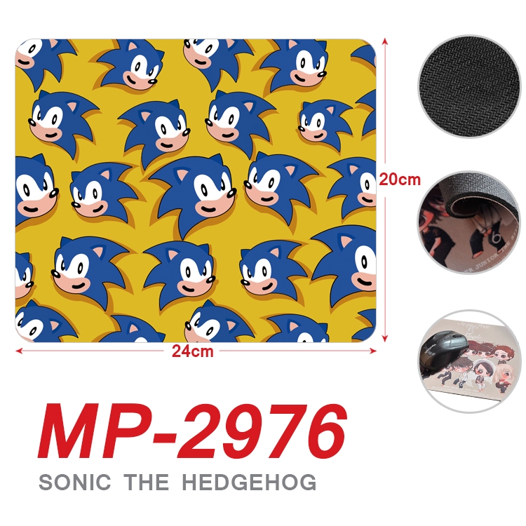 Sonic The Hedgehog Anime Full Color Printing Mouse Pad Unlocked 20X24cm price for 5 pcs MP-2976A