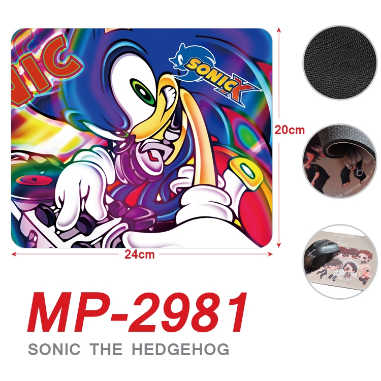 Sonic The Hedgehog Anime Full Color Printing Mouse Pad Unlocked 20X24cm price for 5 pcs MP-2981A
