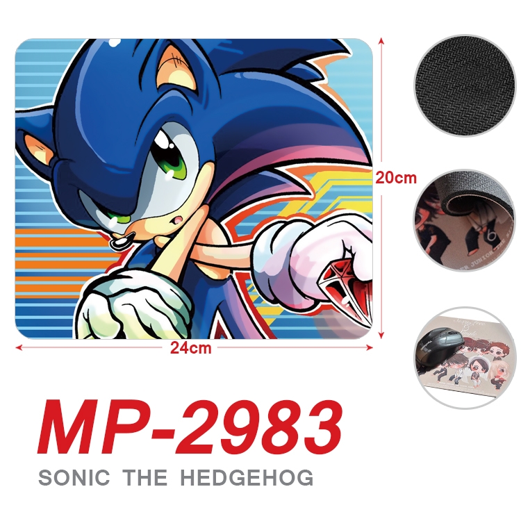 Sonic The Hedgehog Anime Full Color Printing Mouse Pad Unlocked 20X24cm price for 5 pcs MP-2983A