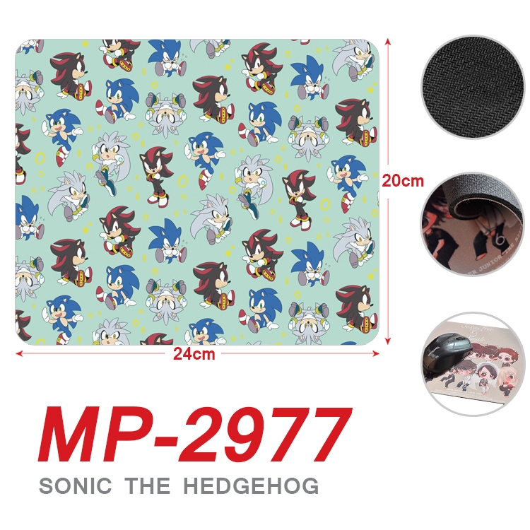 Sonic The Hedgehog Anime Full Color Printing Mouse Pad Unlocked 20X24cm price for 5 pcs MP-2977A
