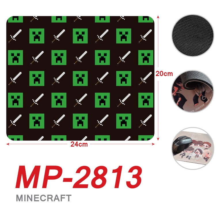 Minecraft Anime Full Color Printing Mouse Pad Unlocked 20X24cm price for 5 pcs  MP-2813A