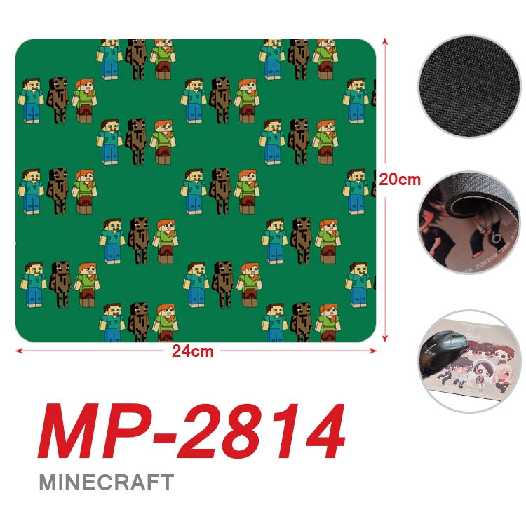 Minecraft Anime Full Color Printing Mouse Pad Unlocked 20X24cm price for 5 pcs  MP-2814A