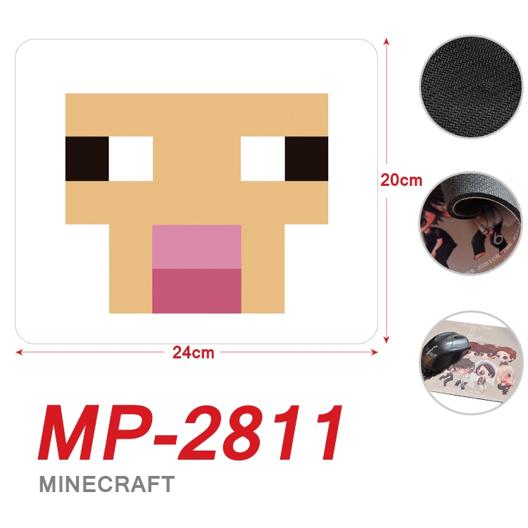 Minecraft Anime Full Color Printing Mouse Pad Unlocked 20X24cm price for 5 pcs  MP-2813A