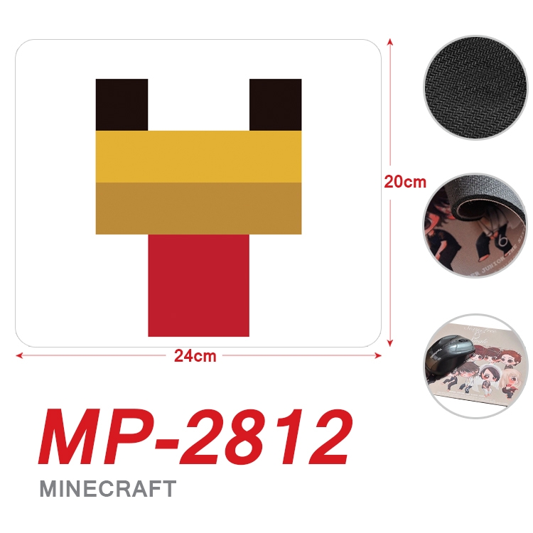 Minecraft Anime Full Color Printing Mouse Pad Unlocked 20X24cm price for 5 pcs  MP-2812A