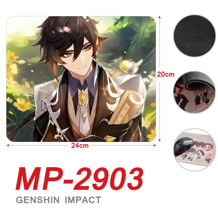 Genshin Impact Anime Full Color Printing Mouse Pad Unlocked 20X24cm price for 5 pcs MP-2903A