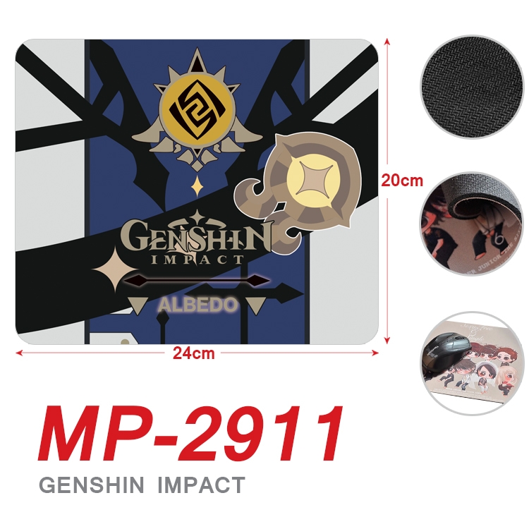 Genshin Impact Anime Full Color Printing Mouse Pad Unlocked 20X24cm price for 5 pcs MP-2911A