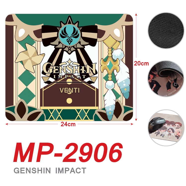 Genshin Impact Anime Full Color Printing Mouse Pad Unlocked 20X24cm price for 5 pcs MP-2906A